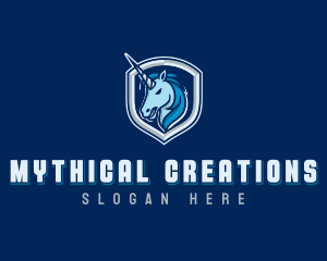 Gaming Mythical Unicorn logo design