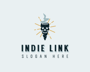 Marijuana Smoke Skull logo