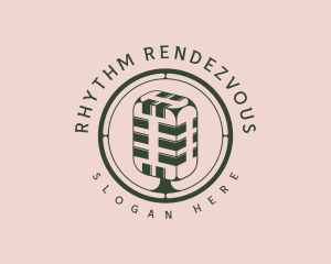 Podcast Radio Microphone logo design