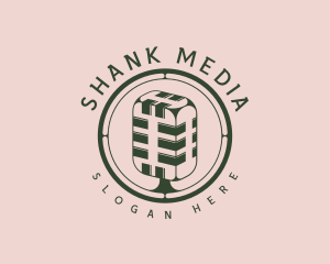 Podcast Radio Microphone logo design