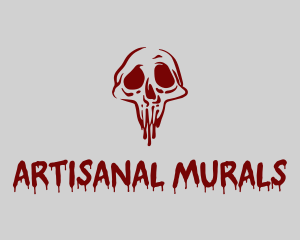 Scary Bloody Skull logo design