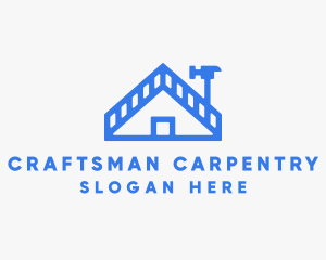 Carpenter Hammer Home Build logo design