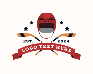 Sports Hockey Helmet logo