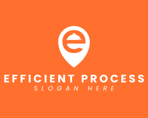  Location Pin Letter E logo design