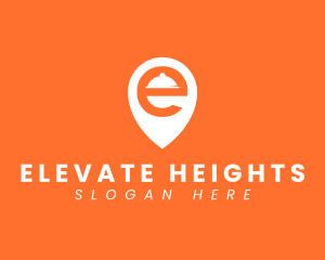  Location Pin Letter E logo design