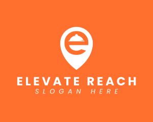  Location Pin Letter E logo design