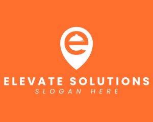  Location Pin Letter E logo design