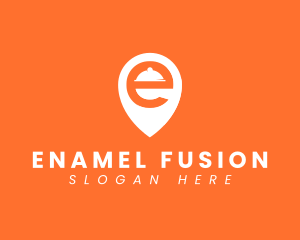  Location Pin Letter E logo design