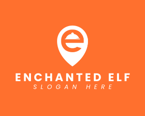  Location Pin Letter E logo design