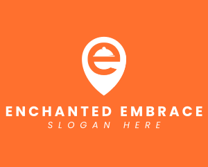  Location Pin Letter E logo design