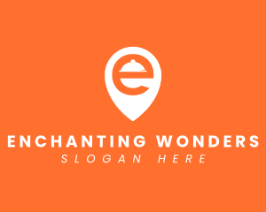  Location Pin Letter E logo design