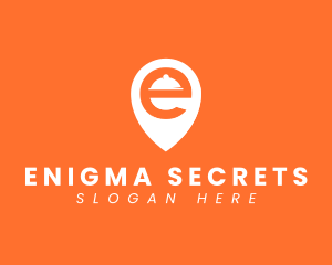  Location Pin Letter E logo design