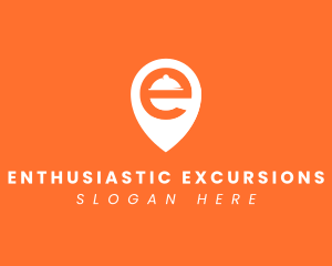  Location Pin Letter E logo design