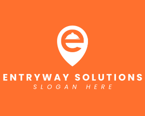  Location Pin Letter E logo design