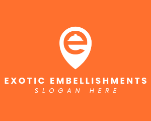  Location Pin Letter E logo design