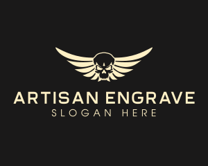 Winged Skull logo design