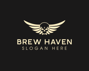 Winged Skull logo design