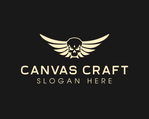 Winged Skull logo design