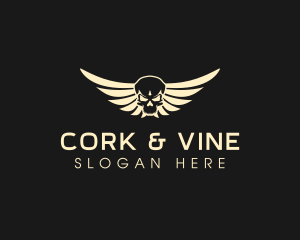 Winged Skull logo design