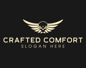 Winged Skull logo design