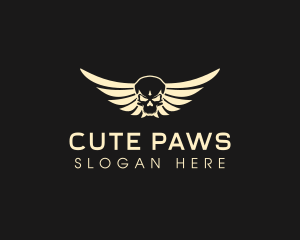 Winged Skull logo design