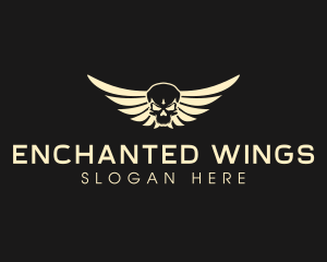 Winged Skull logo design