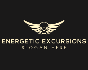 Winged Skull logo design