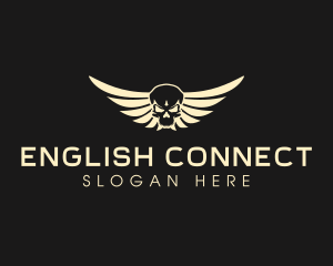 Winged Skull logo design