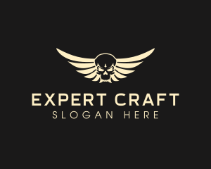 Winged Skull logo design