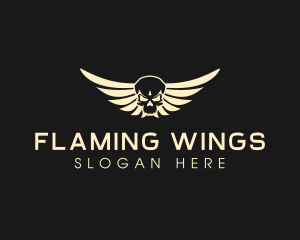 Winged Skull logo design