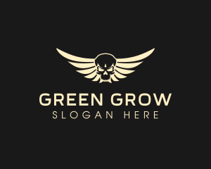 Winged Skull logo design