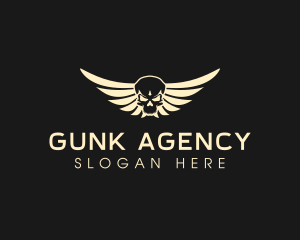 Winged Skull logo design