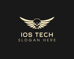 Winged Skull logo design