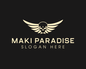 Winged Skull logo design