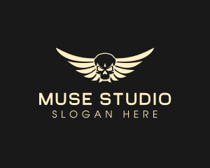 Winged Skull logo design