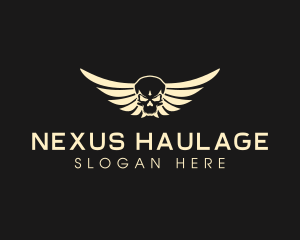 Winged Skull logo design