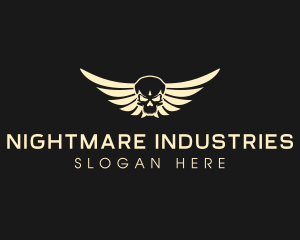 Winged Skull logo design