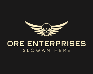 Winged Skull logo design