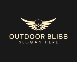 Winged Skull logo design