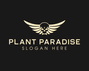 Winged Skull logo design