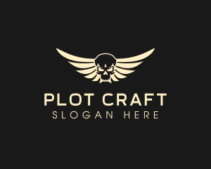 Winged Skull logo design