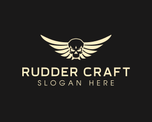 Winged Skull logo design