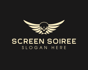 Winged Skull logo design