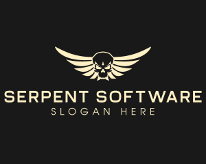 Winged Skull logo design