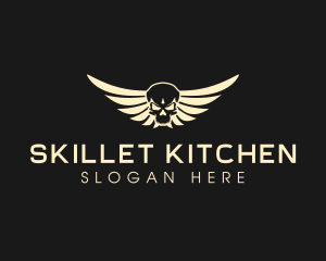 Winged Skull logo design