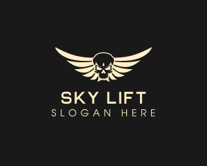 Winged Skull logo design