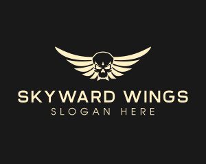 Winged Skull logo design