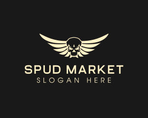 Winged Skull logo design