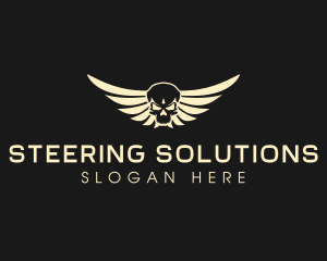 Winged Skull logo design