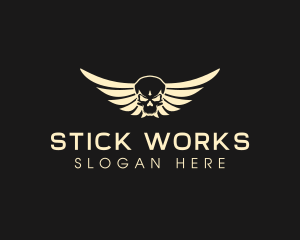 Winged Skull logo design